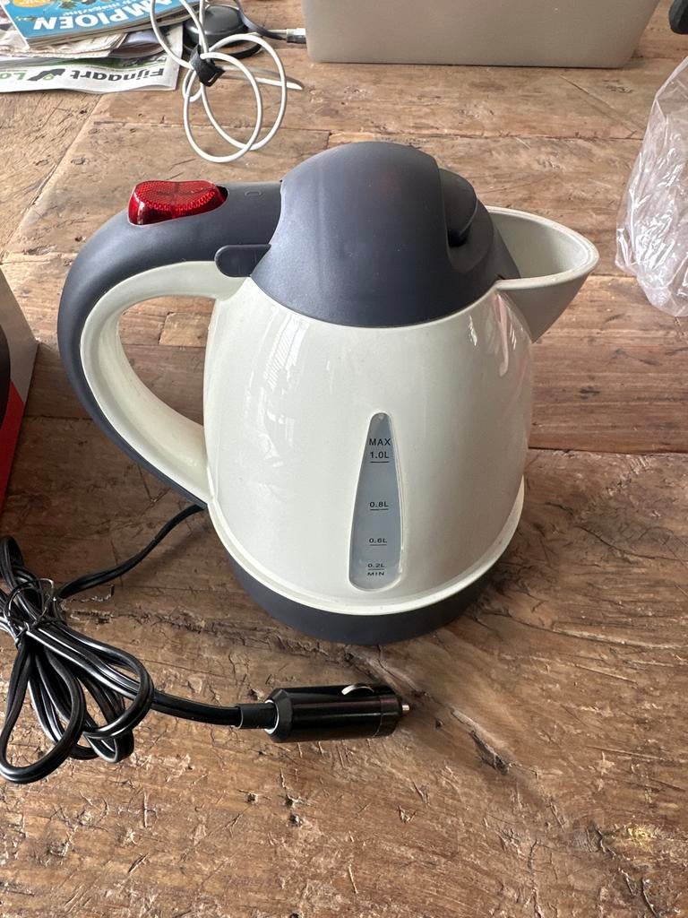 Nieuwe Waterkoker 12V 1L 150W met droogkookbeveiliging, Witgoed en Apparatuur, Waterkokers, 1 tot 2 liter, Ophalen of Verzenden