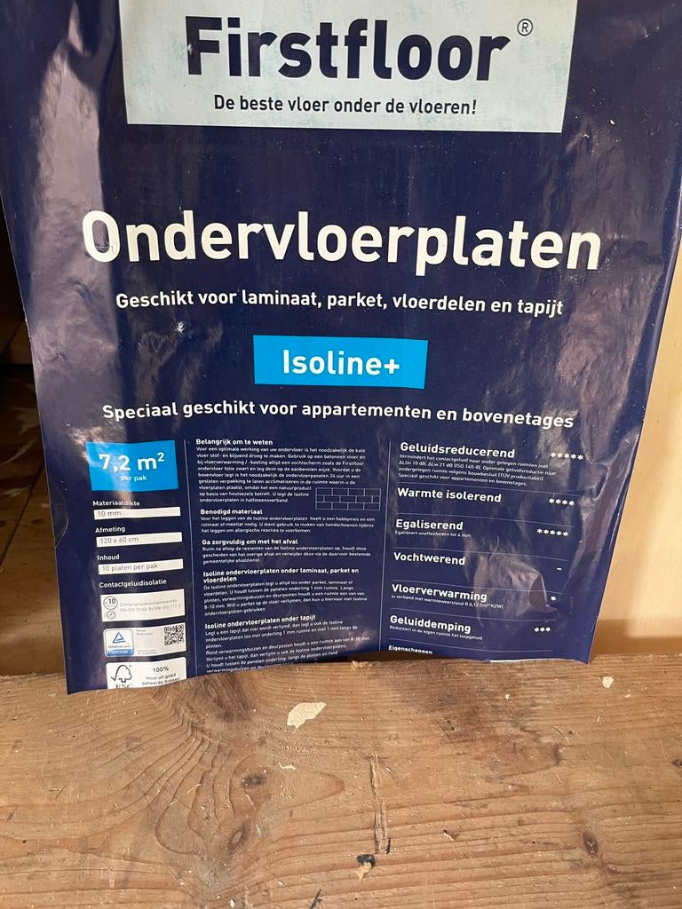 Ondervloerplaten Firstfloor, Ophalen, Zo goed als nieuw
