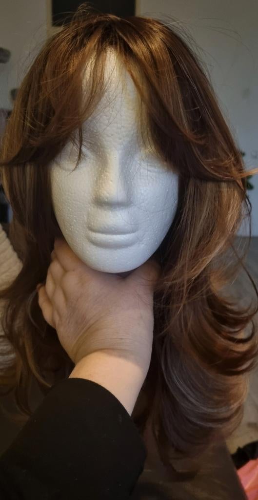 Bruine pruik/haarwerk 22inch, Ophalen of Verzenden, Pruik of Haarverlenging