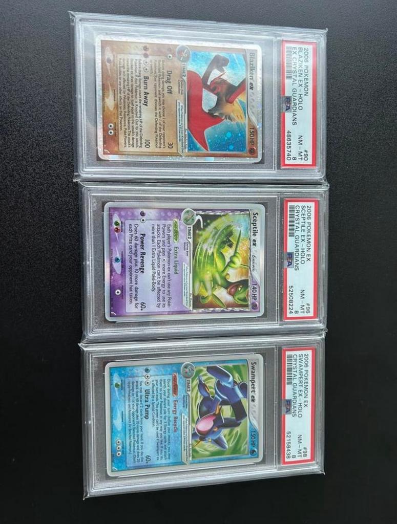 Pokemon TCG - Crystal Guardians Blaziken, Swampert, Sceptile, Ophalen of Verzenden, Zo goed als nieuw