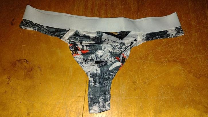 Heren string, blue met print - XL, Kleding | Heren, Ondergoed, Slip, Blauw, Ophalen of Verzenden