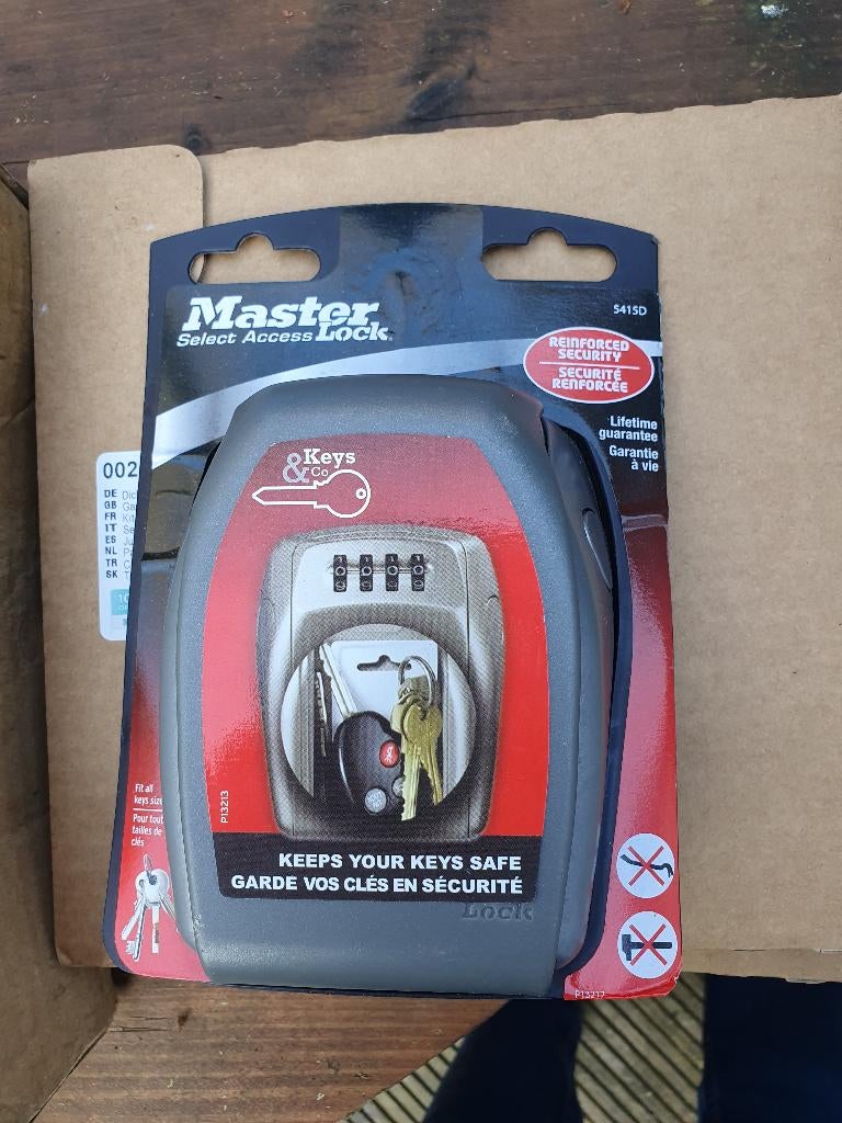 sleutelkluisje masterlock  5415d extra versterkt, Ophalen of Verzenden, Nieuw, IJzer, Slot
