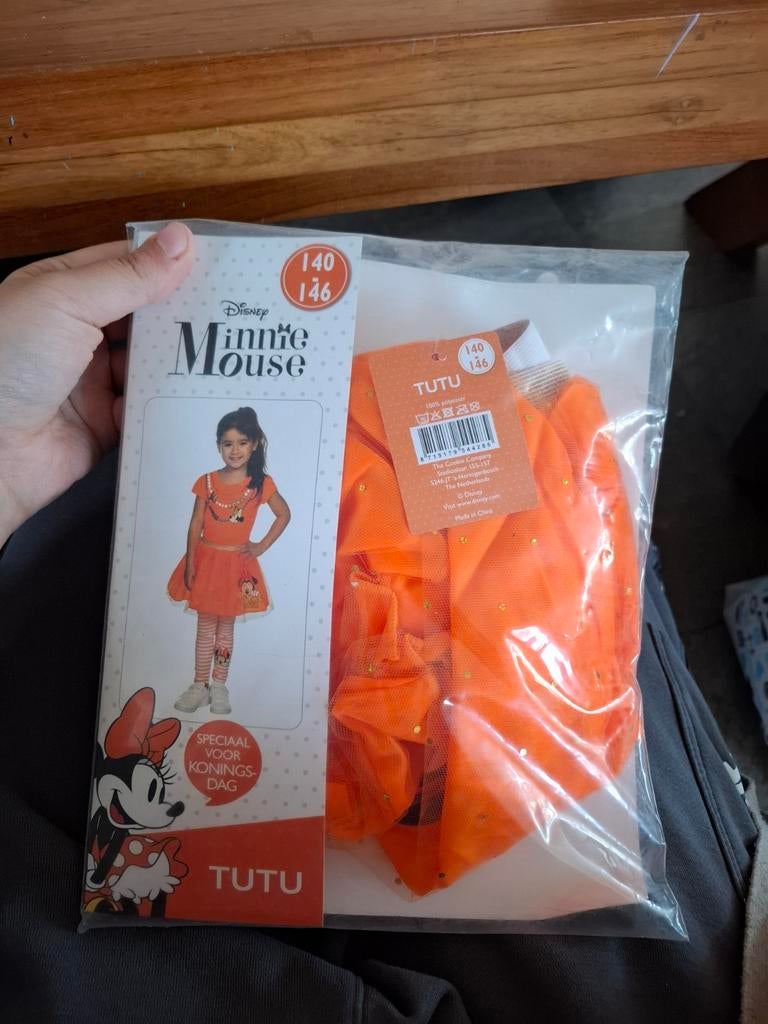 Oranje Minnie Mouse Tutu - Maat 140/146, Disney, Meisje, Nieuw, Ophalen of Verzenden