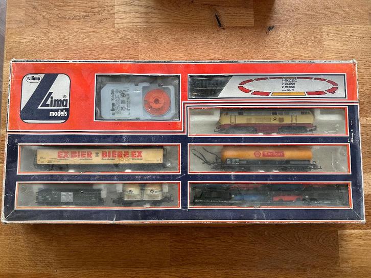 Lima H0 modeltrein startset – locomotief, wagons, rails, Hobby en Vrije tijd, Modeltreinen | H0, Gebruikt, Treinset, Gelijkstroom