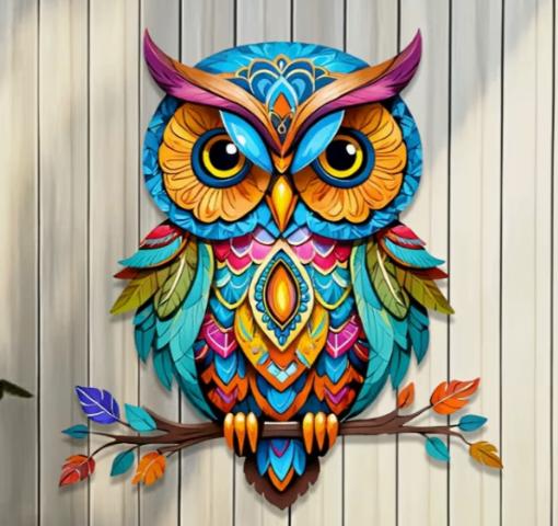 Muurdecoratie Uil metaal, Tuin en Terras, Ophalen of Verzenden, Nieuw