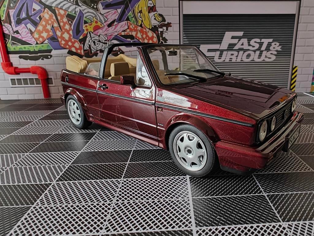 Volkswagen Golf 1 cabriolet Bordeaux rood 1:18 fabr. norev, Ophalen of Verzenden, Nieuw, Auto, Norev