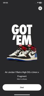 Nike Air Jordan 1 Fragment Union LA Varsity Red Maat 45, Kleding | Heren, Schoenen, Blauw, Nieuw, Ophalen of Verzenden, Sneakers of Gympen