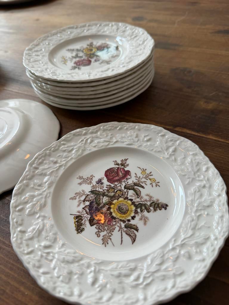 Mason's gebaksbordjes 10 stuks (waarvan 9 in topstaat), Antiek en Kunst, Antiek | Servies los, Ophalen of Verzenden