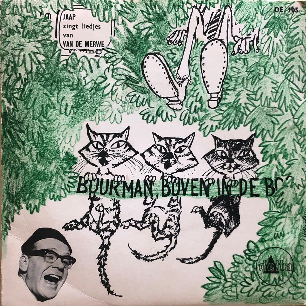 1962         Jaap Zingt Liedjes van Van De Merwe EP    , Verzenden, 7 inch, Fotohoes, Zo goed als nieuw