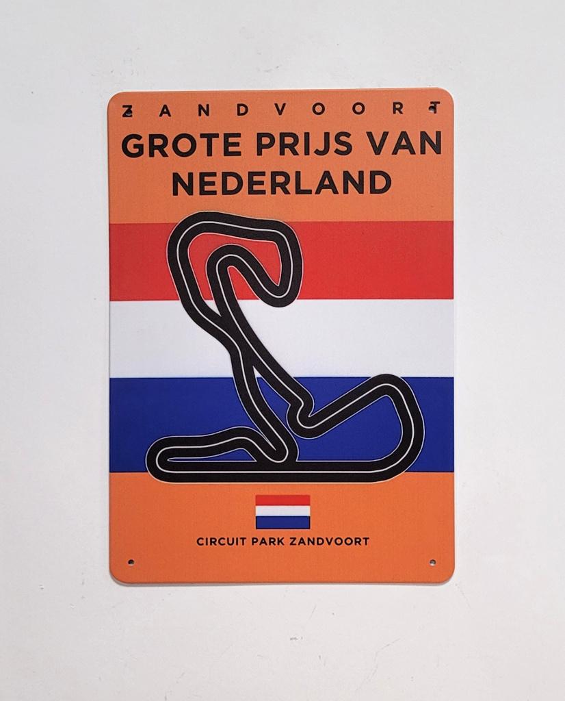 Formule 1 GP Zandvoort circuit reclamebord van metaal deco, Ophalen of Verzenden, Nieuw, Formule 1