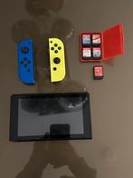 Nintendo Switch met 5 spellen – werkt goed, lichte krasjes, Spelcomputers en Games, Spelcomputers | Nintendo Switch, Ophalen of Verzenden