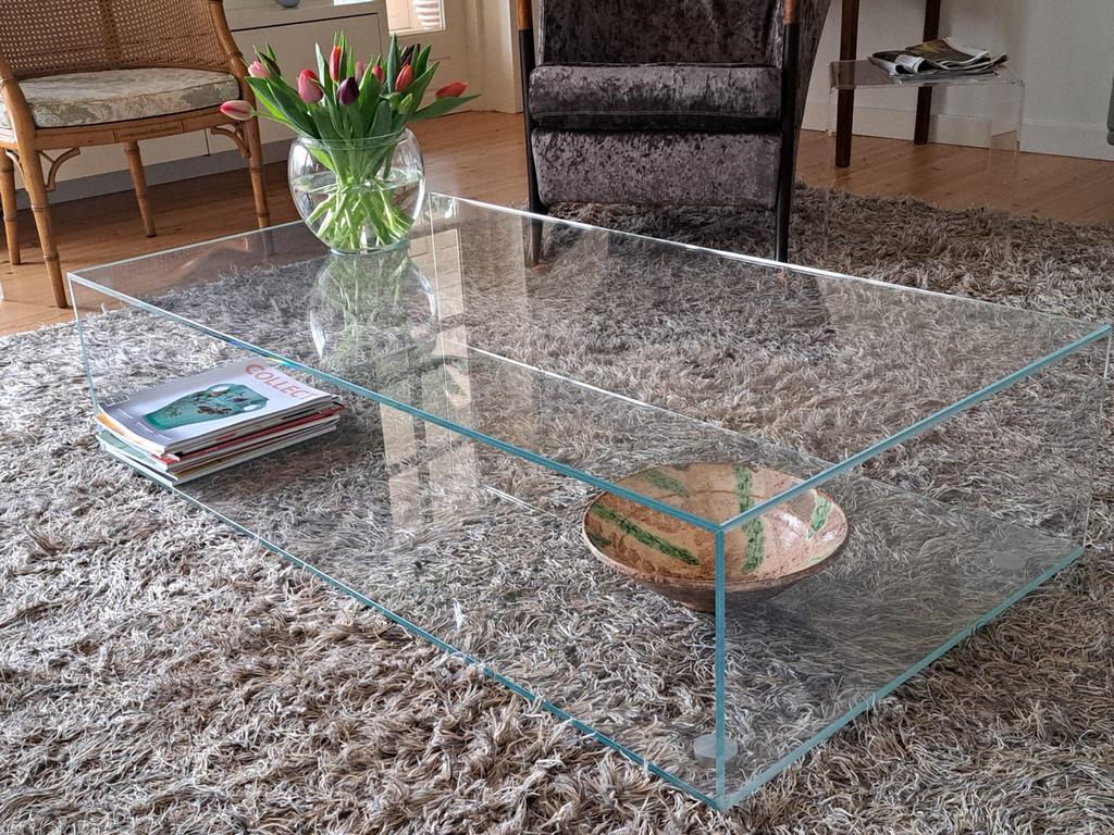 Glas Italia SiO2 Tunnel salontafel, Ophalen, Gebruikt, 100 tot 150 cm, 50 tot 100 cm