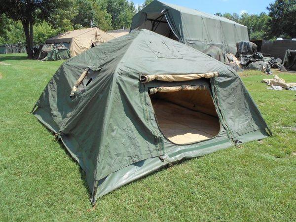 Legertent crew tent USarmy, Caravans en Kamperen, Tenten, Ophalen, Zo goed als nieuw, Tot en met 3