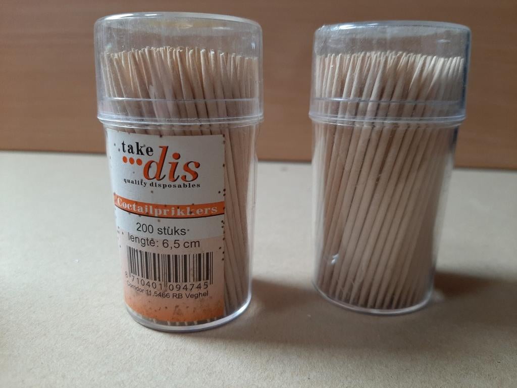 Cocktail prikkers. (houten prikkers), Ophalen of Verzenden, Nieuw