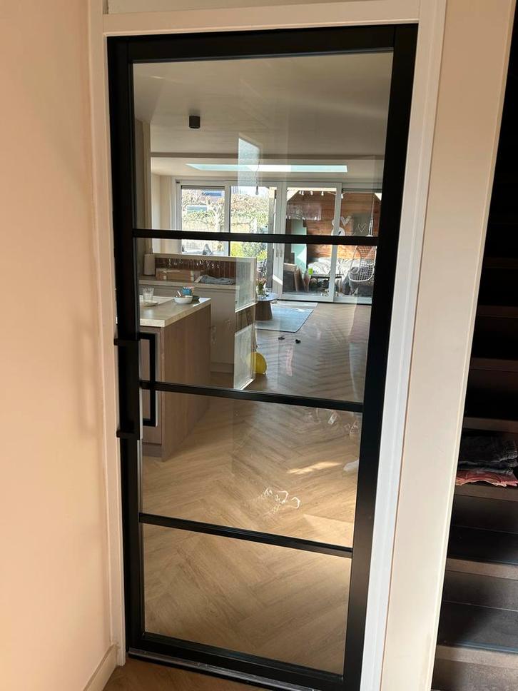 Cando Binnendeur Hout Metaallook Opdek 201,5 x 83cm, Doe-het-zelf en Verbouw, Deuren en Horren, Zo goed als nieuw, Binnendeur