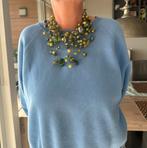 Unieke handgemaakte ketting met glaskralen, Ophalen of Verzenden, Zo goed als nieuw, Groen, Overige materialen