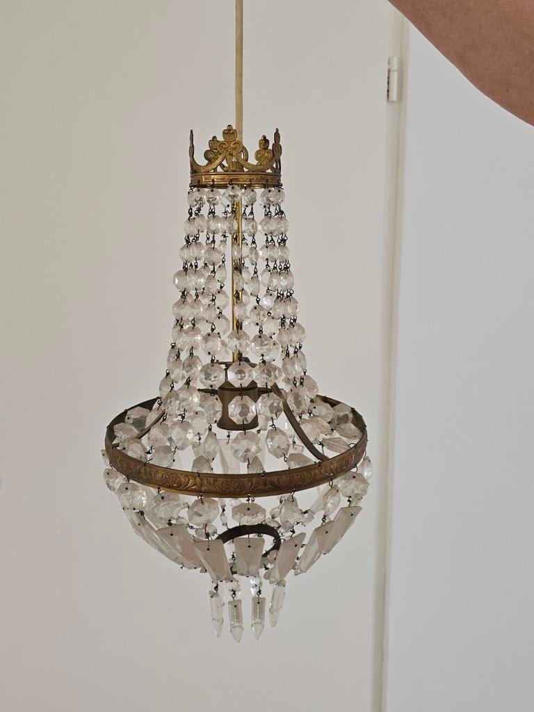 Glazen oude hanglampen, Ophalen of Verzenden, Minder dan 50 cm