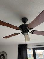 Stijlvolle plafondventilator met houten bladen, Ophalen of Verzenden, Gebruikt, Plafondventilator