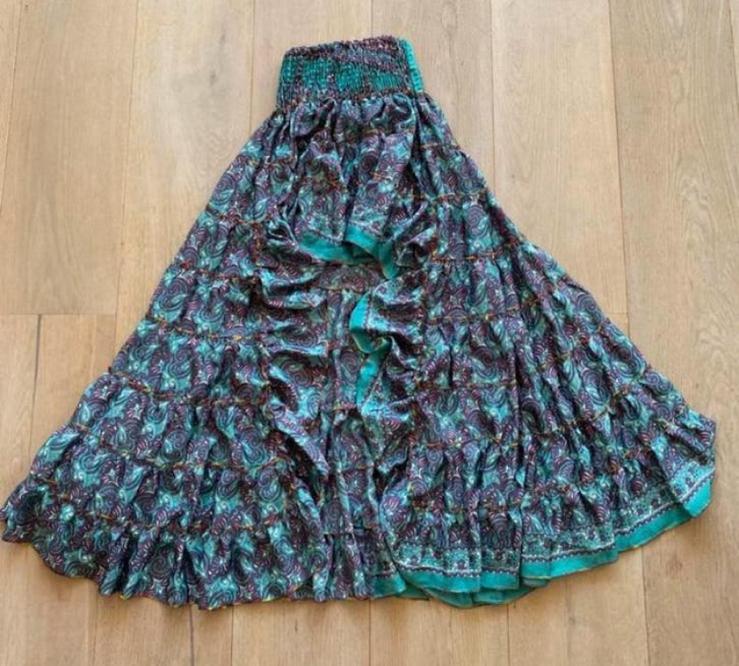 Rok zijde ond size, Maat 38/40 (M), Blauw, Ophalen of Verzenden, Zo goed als nieuw