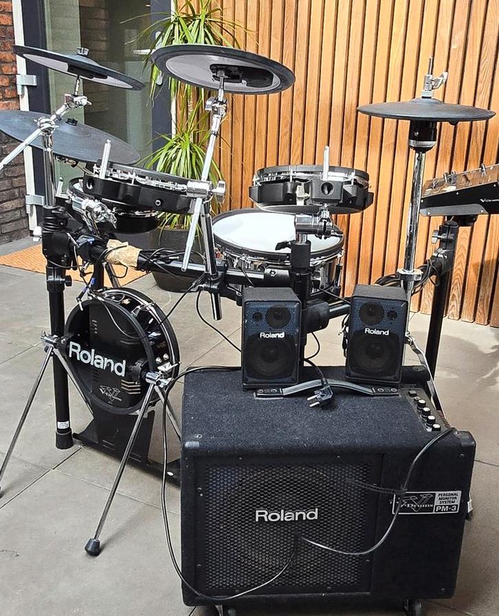 Roland TD‑50K – Professionele V‑Drums Set - Bundle set, Muziek en Instrumenten, Drumstellen en Slagwerk, Zo goed als nieuw, Roland