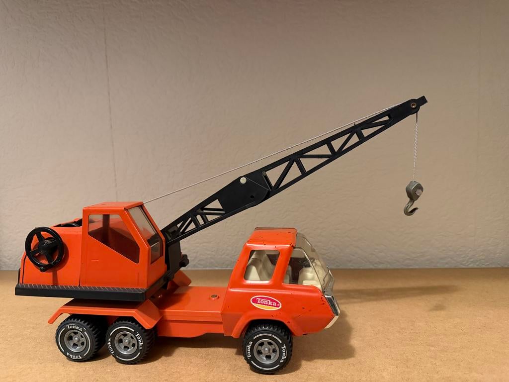 Vintage Tonka Kraanwagen bijna gratis, Ophalen of Verzenden, Gebruikt