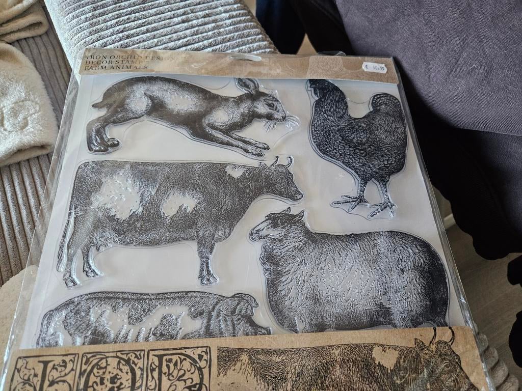 Iron orchid design farm animals, Ophalen of Verzenden, Nieuw, Clearstamp