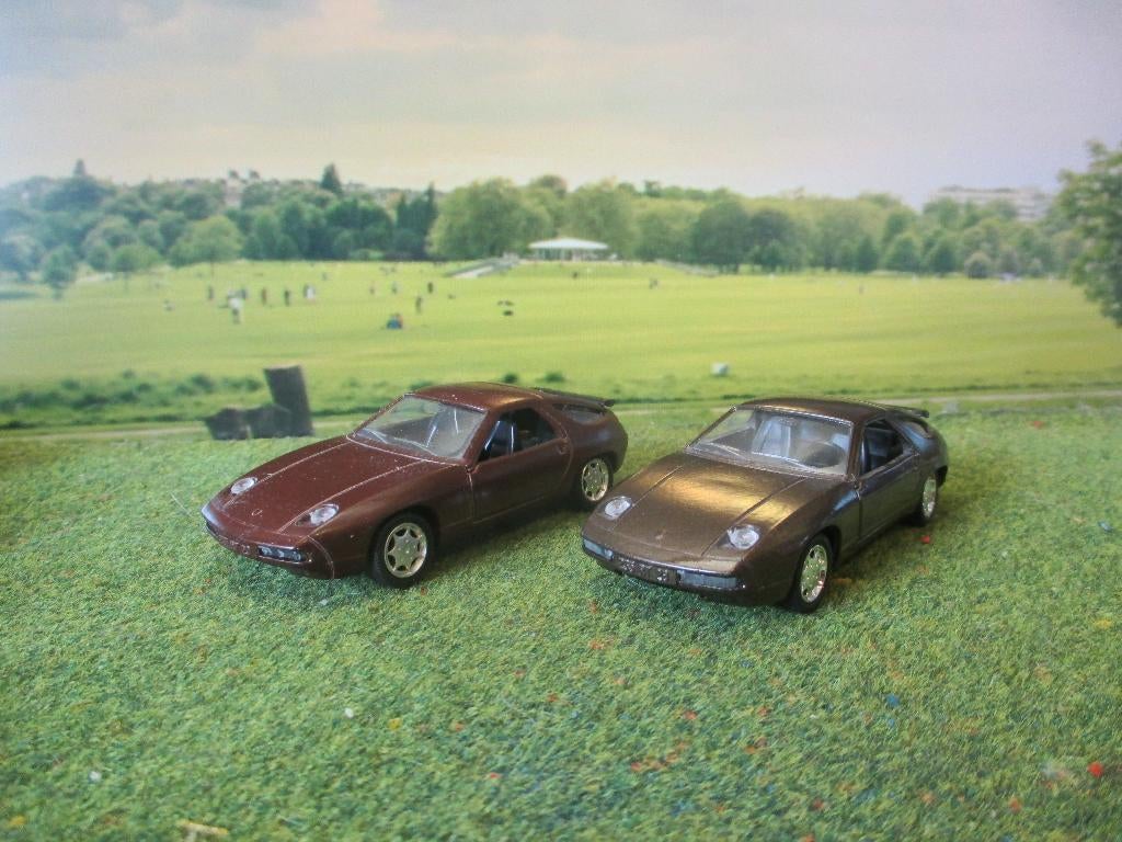 1/43 Porsche 928 GT Solido Hachette donkerbruin-metallic, Ophalen of Verzenden, Zo goed als nieuw, Auto, Overige merken