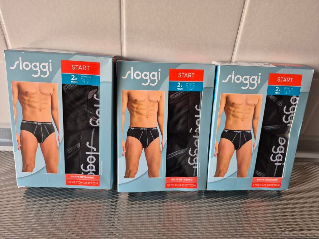 3 DOOSJES HEREN SLOGGI SLIPS MAAT M NIEUW, Ophalen, Zwart, Slip