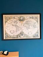 Oude landkaart in lijst, Ophalen of Verzenden