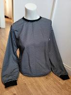 Vintage Gestreepte Longsleeve Trui Zwart/Wit - Maat L, Zwart, Maat 42/44 (L), Nieuw, Ophalen of Verzenden