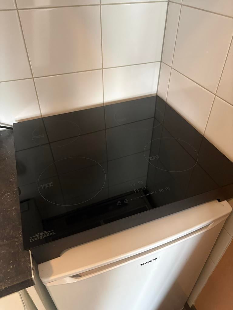 Everglades 4-pits inductieplaat - Zo goed als nieuw, Ophalen, 4 kookzones, Zo goed als nieuw, Inductie