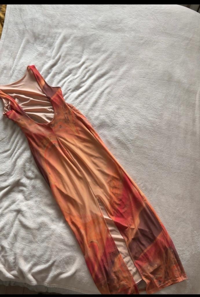 Lange zomerjurk maat L van C&A, Kleding | Dames, Overige kleuren, Maat 42/44 (L), Ophalen of Verzenden, Onder de knie