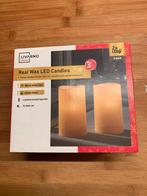 Livarno Home LED Kaarsen - Real Wax - 2 stuks, Overige materialen, Nieuw, Ophalen of Verzenden, Crème
