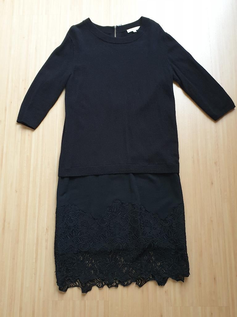 Jurk Jeff Wol Cashmere maat XS, Kleding | Dames, Ophalen, Zwart, Zo goed als nieuw, Maat 34 (XS) of kleiner