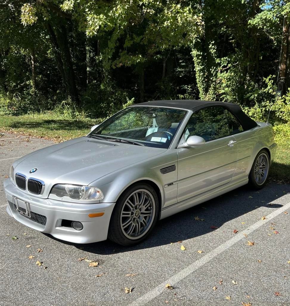 BMW M3 cabriolet 2003, Auto's, BMW, Cabriolet, Leder, Handgeschakeld, Grijs