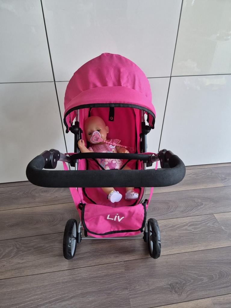 Bandits & Angels 2‑in‑1 poppenwagen – zo goed als nieuw, Ophalen, Zo goed als nieuw, Babypop