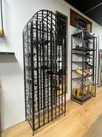 Zwarte stalen wijnkast, showroommodel, 78 flessen, Ophalen, Nieuw, 25 flessen of meer, Metaal