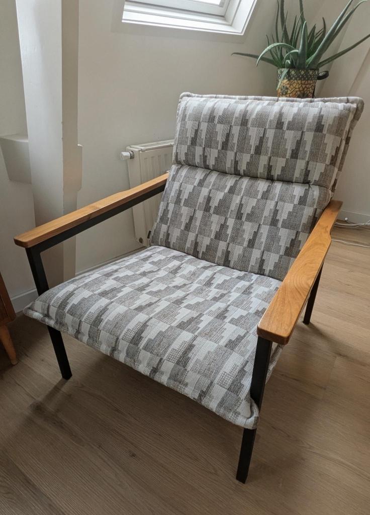 Fauteuil Loods 5 Design, Ophalen, Gebruikt, 75 tot 100 cm, Mid Century