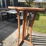 Inklapbare massieve teak BAR STATAFEL rond, Ophalen, Zo goed als nieuw, Rond, Teakhout