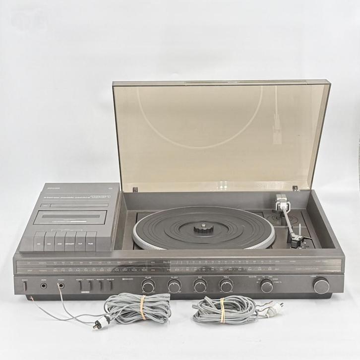 Philips 1331 Platenspeler | Let op: Tape werkt niet!, Audio, Tv en Foto, Platenspelers, Gebruikt