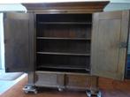 Antieke kast | 2 deuren | massief eiken | buffetkast | izgs, Ophalen, 150 tot 200 cm, 150 tot 200 cm, 50 tot 75 cm
