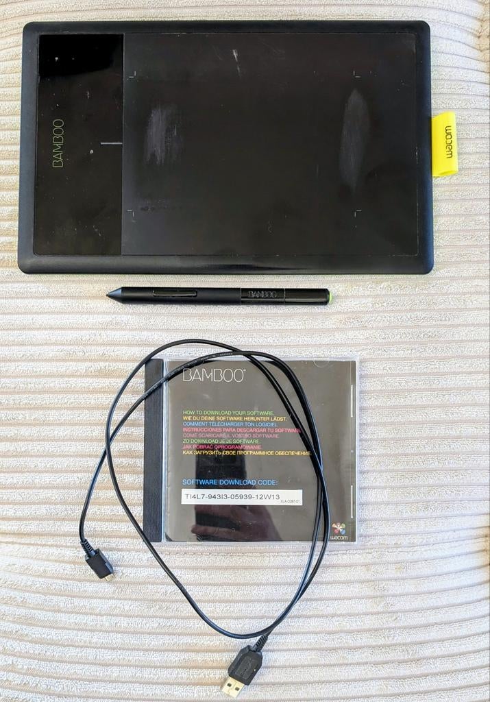 Wacom Bamboo Pen CTL 470 drawing tablet/tekentablet penmuis, Computers en Software, Tekentablets, Gebruikt, Draadloos, Ophalen of Verzenden