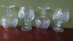 4 Kristallen Crystal brandy cognac glazen, Glas of Glazen, Ophalen of Verzenden, Overige stijlen, Glas