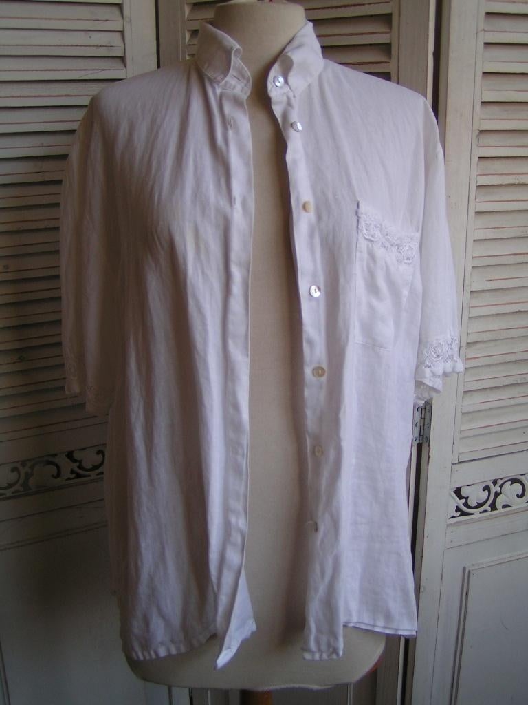 linnen blouse Sergio Cassani maat XL nr TT 36 ger severin, Verzenden, Zo goed als nieuw, Maat 36 (S), Wit