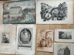 Oude aquarellen, houtsnedes etsen, Antiek en Kunst, Ophalen of Verzenden