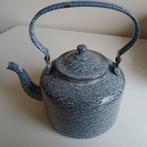 blauw/ grijs gewolkte emaille ketel, Antiek en Kunst, Antiek | Emaille, Ophalen of Verzenden