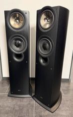 KEF iQ70 zuilen speakers “TOP STAAT” (Black Ash), Zo goed als nieuw, 120 watt of meer, Front, Rear of Stereo speakers, Ophalen