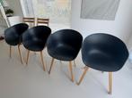 HAY About a chair • AAC 22 zwarte stoelen • dining chairs, Huis en Inrichting, Stoelen, Ophalen, Zwart, Zo goed als nieuw, Vier