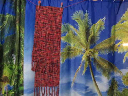 Rood bruin oranje boucle achtige sjaal met franje 30x156 cm, Kleding | Dames, Mutsen, Sjaals en Handschoenen, Gedragen, Sjaal