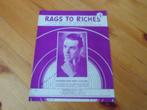Rags to riches - adler / ross, Muziek en Instrumenten, Bladmuziek, Gebruikt, Zang, Ophalen of Verzenden, Artiest of Componist